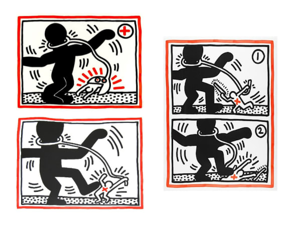 Keith Haring Untitled 1 - 3 (Free South Africa) (Littmann PP. 42-43), 1985
