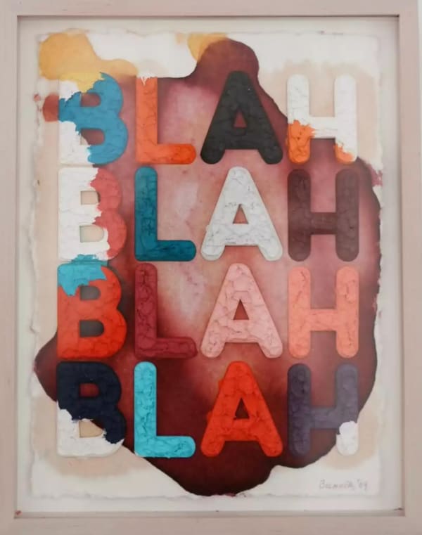 Mel Bochner Blah Blah Blah, 2018