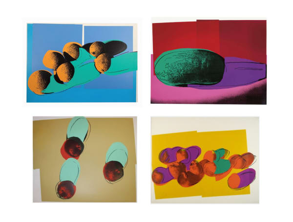 Cantaloupes I F.S. II 201 , Watermelon F.S. II 199 , Apples F.S. II 200 , Peaches F.S. II 202 , from Space Fruit : Still Lifes