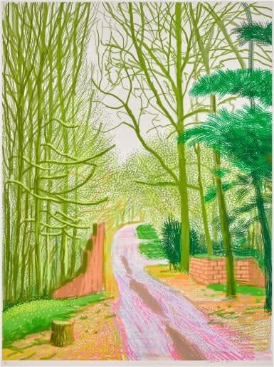 David Hockney March 30th, The Arrival of Spring in Woldgate, East Yorkshire, 2011