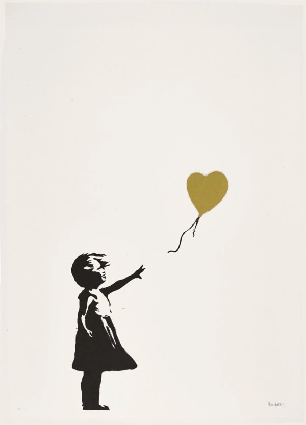 Banksy Girl With Balloon Gold, 2004