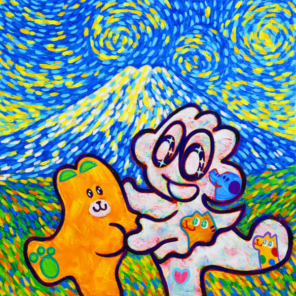 YUM POM and Mt. Fuji