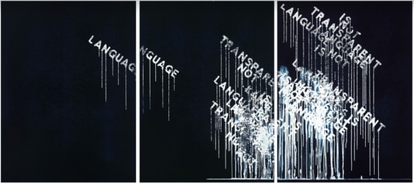Mel Bochner Language is Not Transparent, 2017