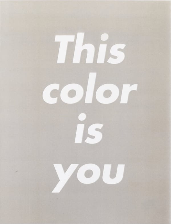 Barbara Kruger This Color Is You, 1995