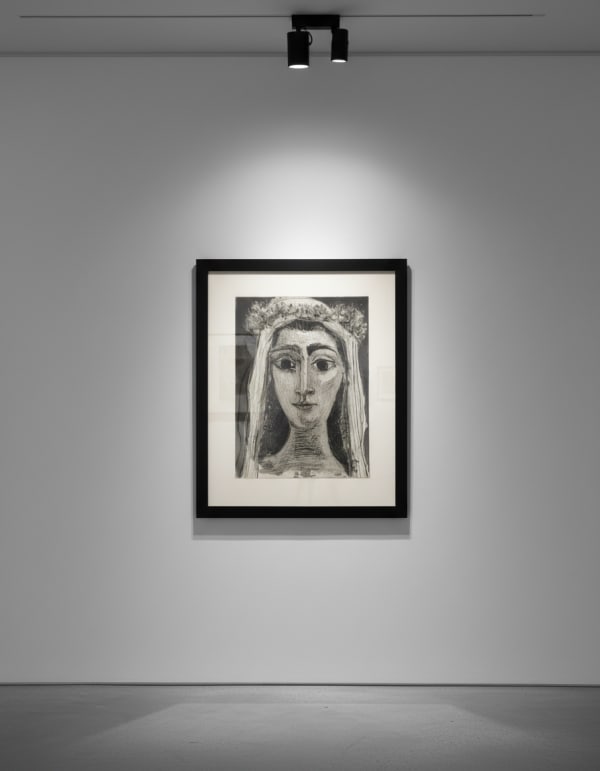 Pablo Picasso Jacqueline en mariée, de face, 1961