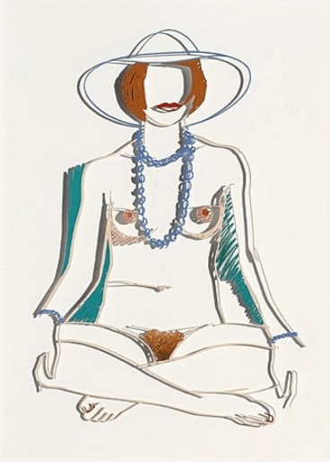 Monica Sitting Cross Legged With Beads