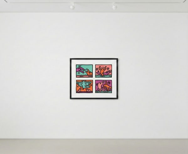 Keith Haring Pop Shop Quad V (Littmann PP. 143) , 1989