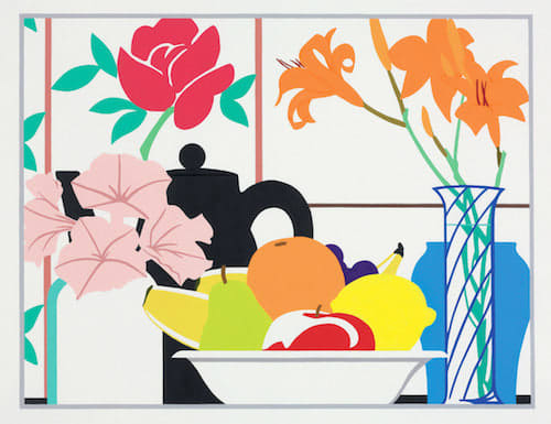 Tom Wesselmann Still Life of Petunias, Lilies and Fruit, 1988
