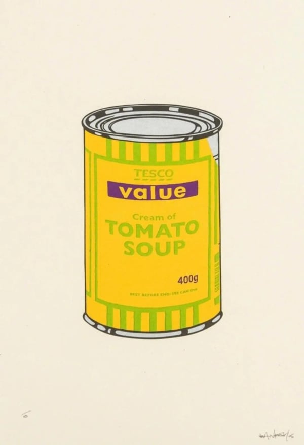 Soup Can (Banana, Lime, Purple) (Signed)