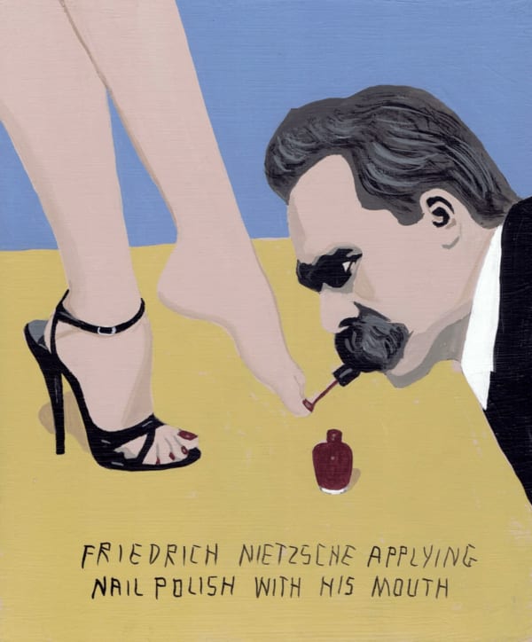 Javier Mayoral Nietzsche Applying Nail Polish
