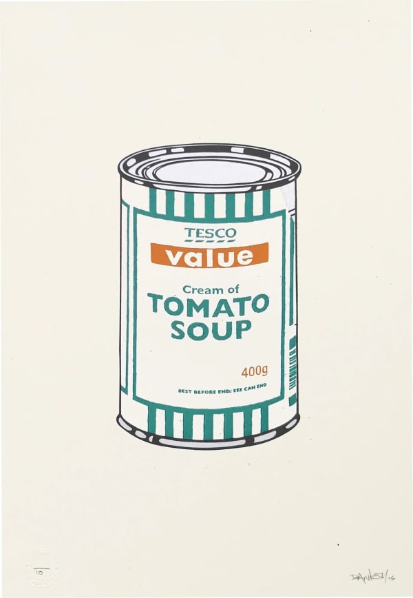 Soup Can (White, Emerald, Tan) (Signed)