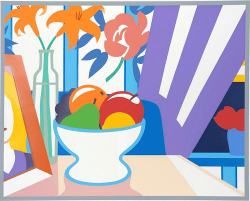 Still Life With Lilies and Mixed Fruit