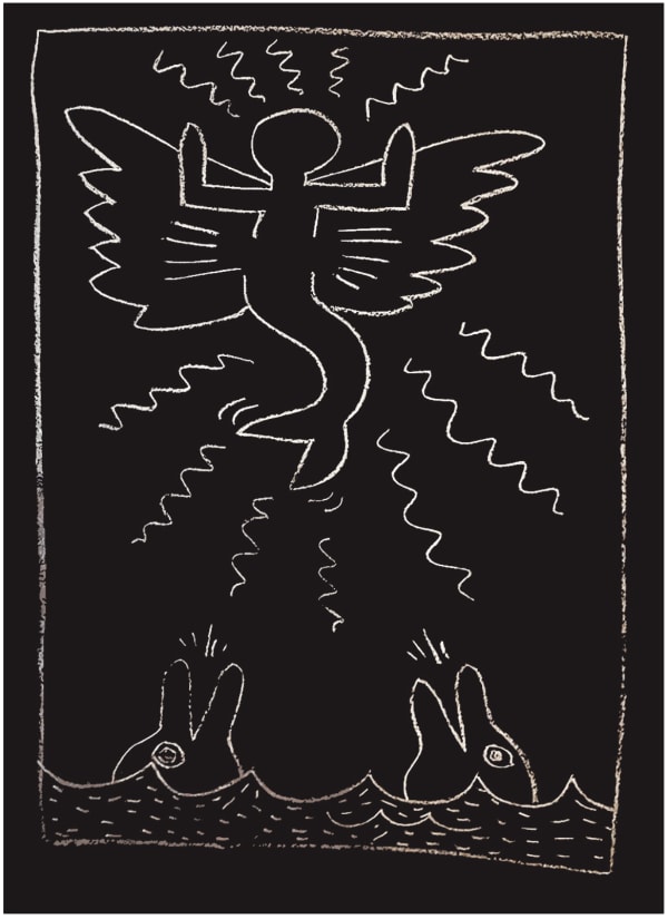 Keith Haring Untitled Subway Drawing (Mermaid), 1980 - 1983