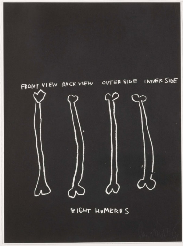 Jean-Michel Basquiat Right Humerus, from Anatomy, 1982