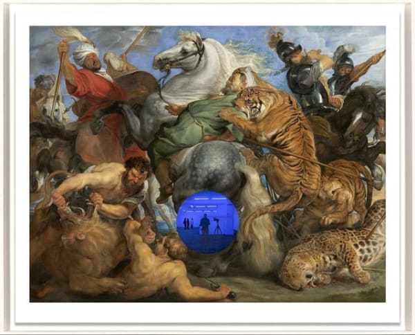 Gazing Ball (Rubens Tiger Hunt)