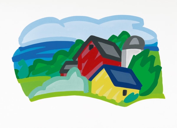 Tom Wesselmann House and Barn In Distance, 1991