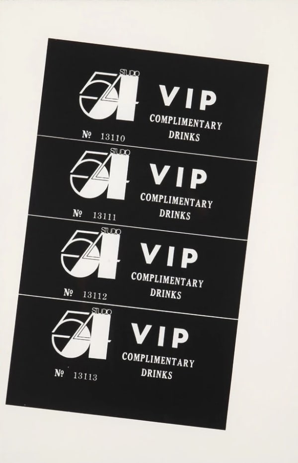Studio 54 Complimentary Drink Invitation F.S. IIIA 16