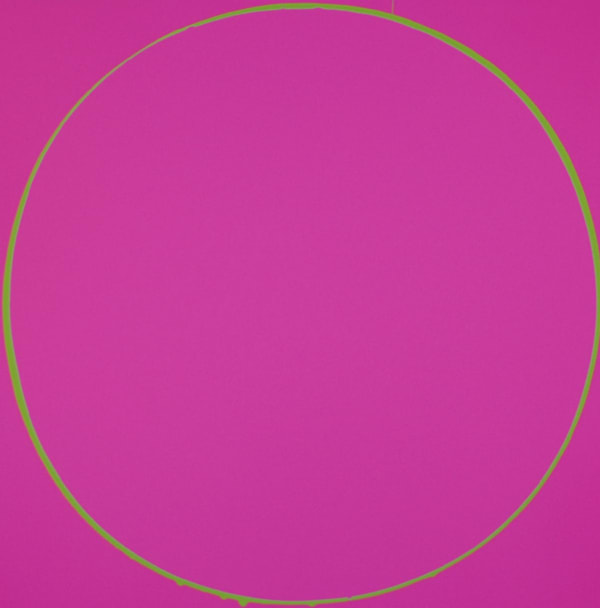 Untitled Circle Painting: Magenta/Green/Magenta