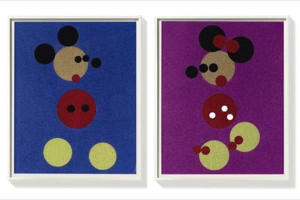 Mickey and Minnie Glitter - Small