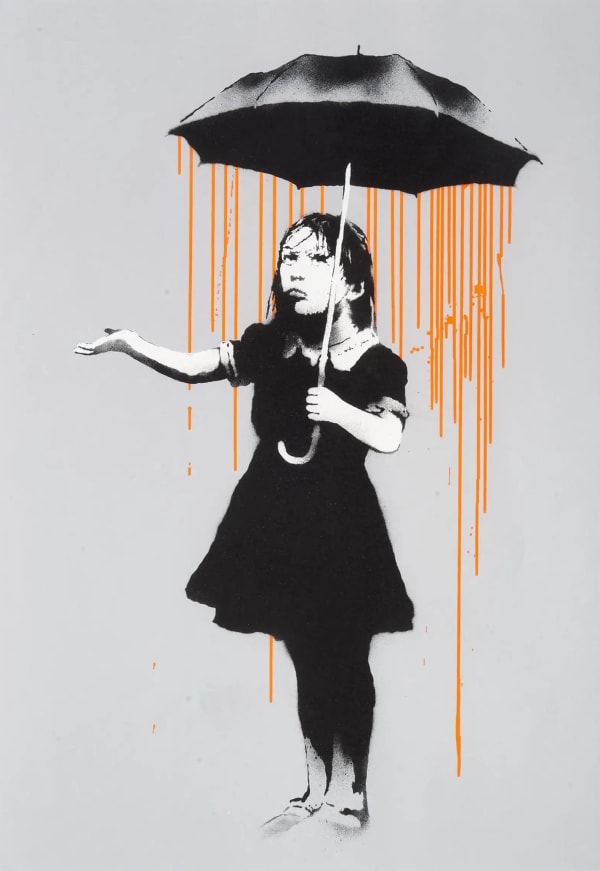 NOLA Umbrella Girl Orange Rain
