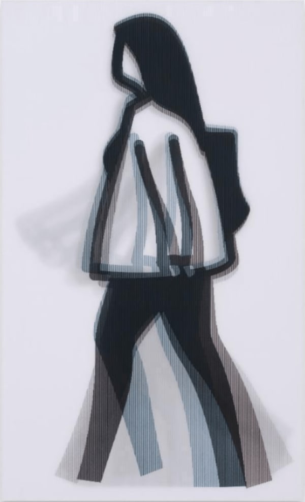 Julian Opie Old Street Walkers: Long Hair, 2022