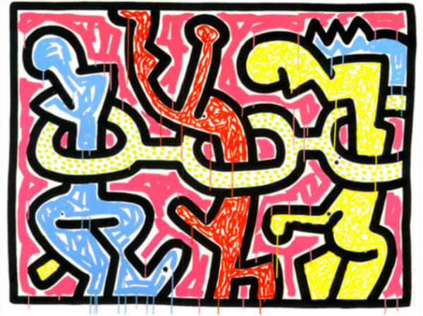 Keith Haring Flowers 2 (Littmann PP. 166), 1990
