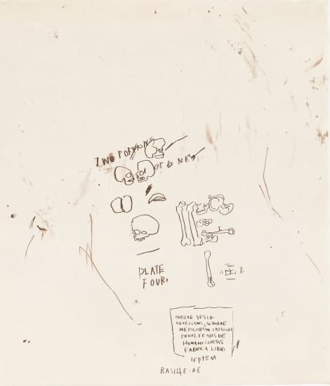 Jean Michel Basquiat Untitled 5 (from Leonardo), 1983