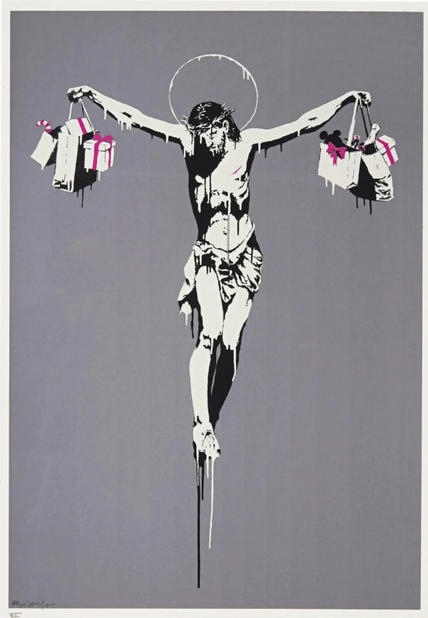 Banksy Christ With Shopping Bags (Signed), 2004