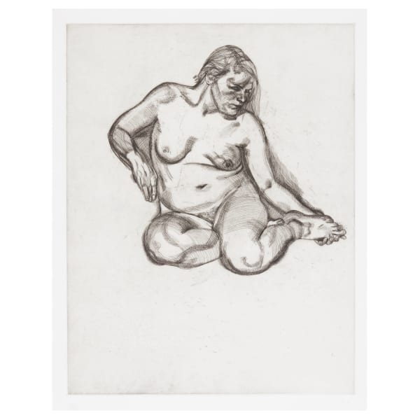 Lucian Freud, Girl Holding Her Foot, 1985