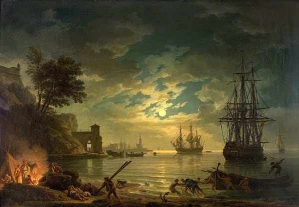Claude Joseph Vernet, Clair de lune, 1772