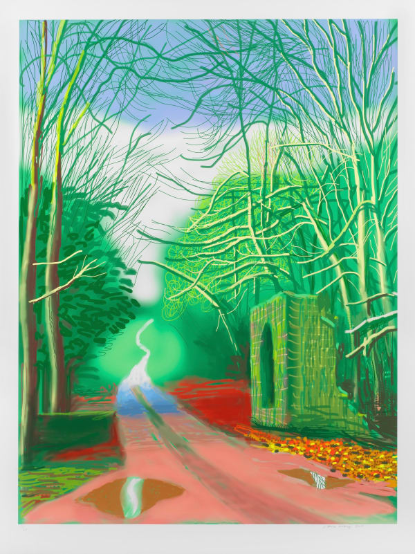 David Hockney, The Arrival of Spring in Woldgate, East Yorkshire , 2011
