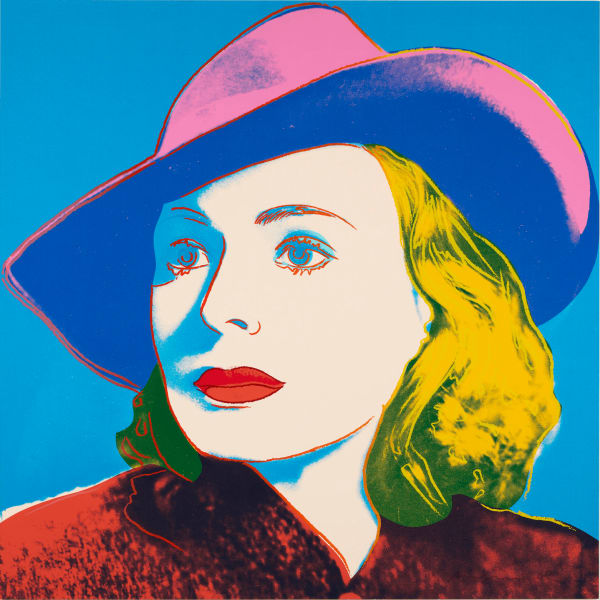 Andy Warhol, Ingrid Bergman With Hat , 1983