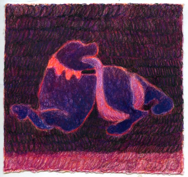 Anthony Cudahy, lion eating tail, 2021