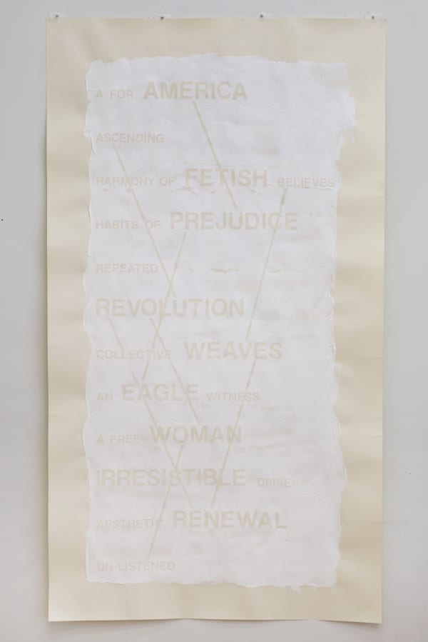 Andrea Geyer, Travels on Slender Thread #1 (America), 2015