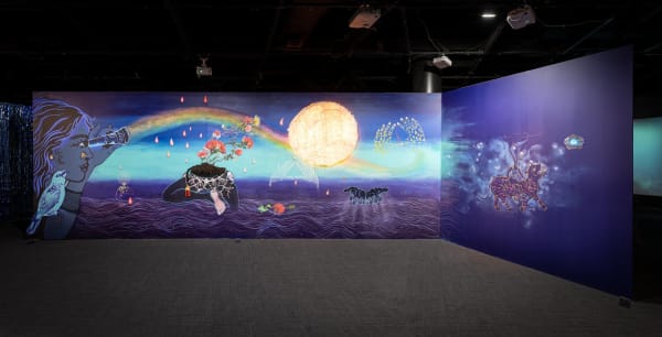 Installation View, Chitra Ganesh, Hawaii Triennial, 18 February - 8 May 2020, Bishop Museum, Honolulu, HI