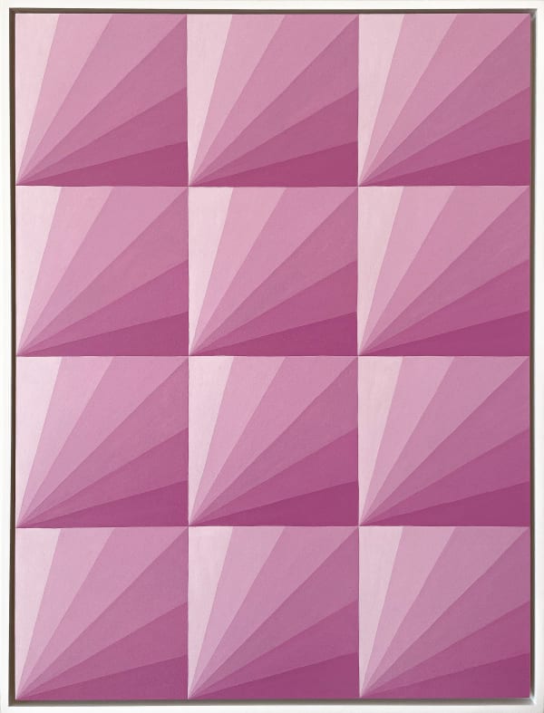 Sofia Shu'a painting of a geometric pattern in purple