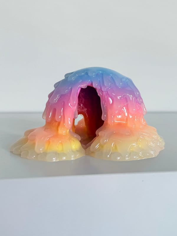 abstract brightly colored dripping sculpture by Dan Lam