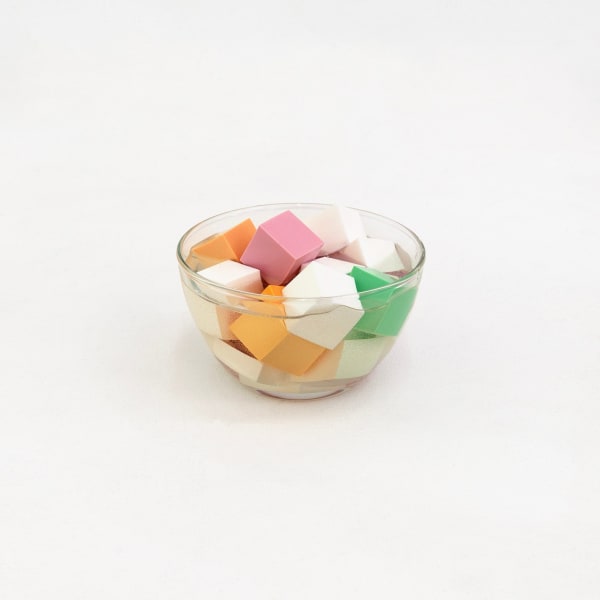 Lap Ngo - Almond Jelly made from wood in glass bowl with resin