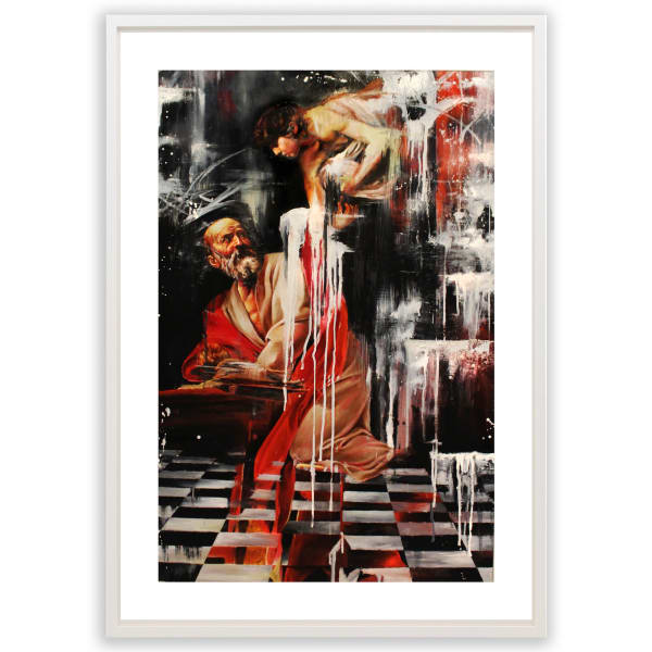 Jason Seife painting of semi-abstracted figures