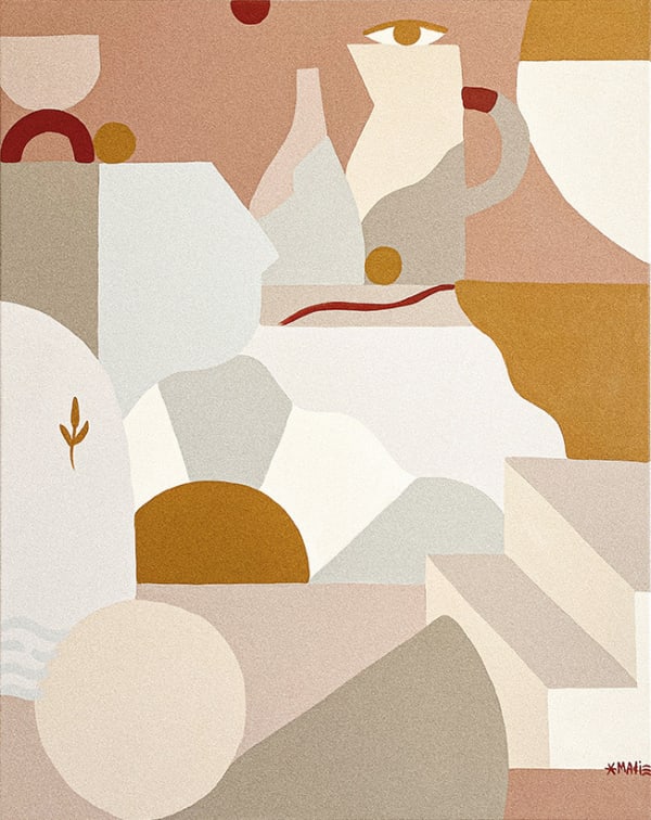 Warm earth-tone painting by Madi