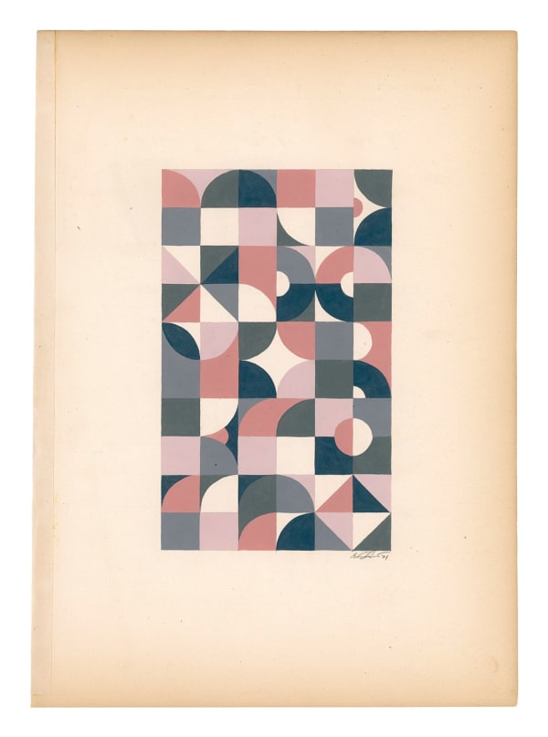 Scott Albrecht framed work on paper geometric pattern