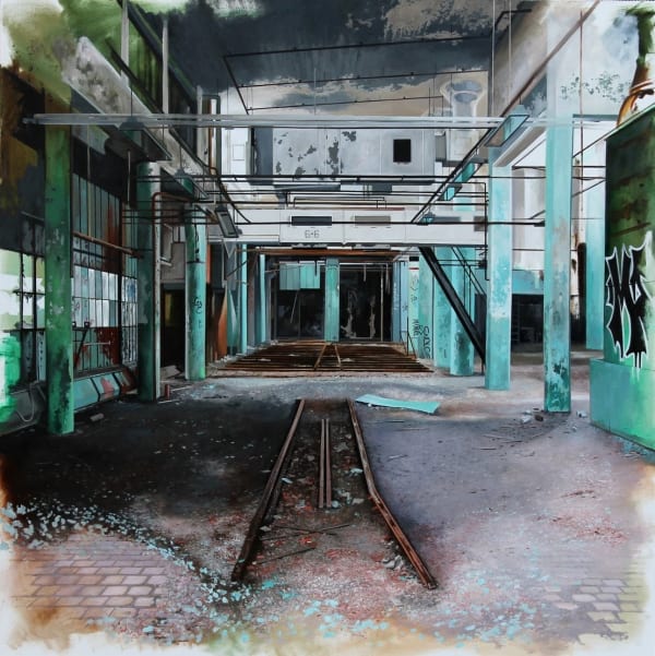 Jessica Hess painting of abandoned building