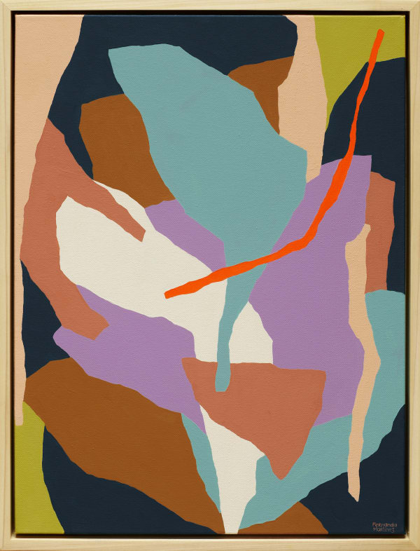 Fernanda Martinez's painting of various abstract shapes and colors