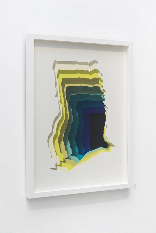 1010 abstract painting yellow and blue