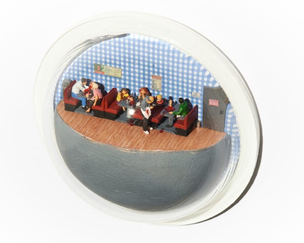 Abigail Goldman's sculpture of a diner murder scene