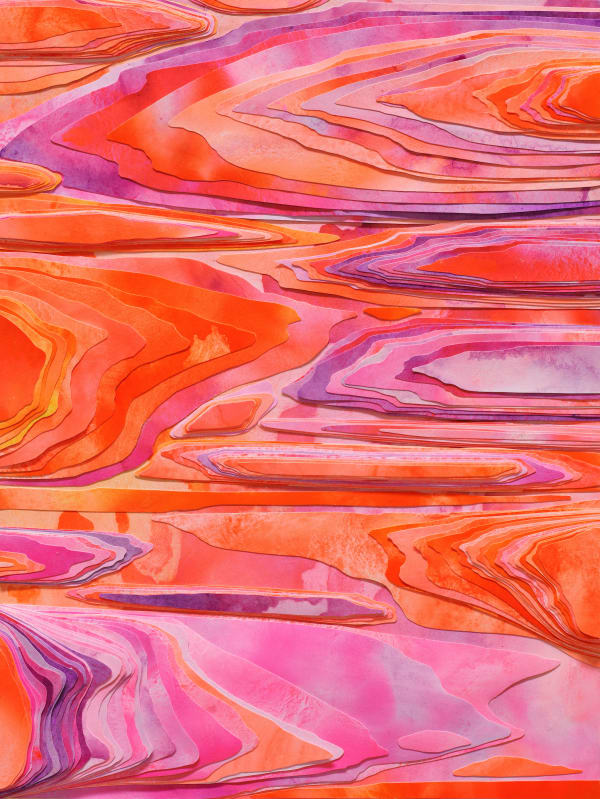 Carolynn Haydu's piece made of brightly colored paper