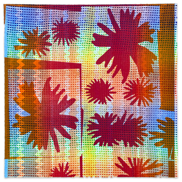 Karen Lederer floral abstract monoprint