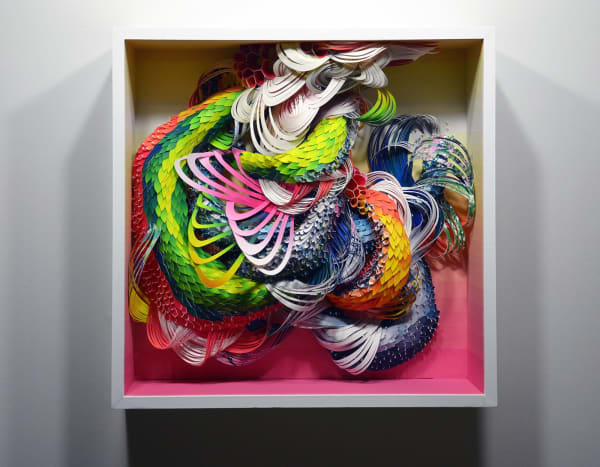 Crystal Wagner colorful biomorphic paper sculpture