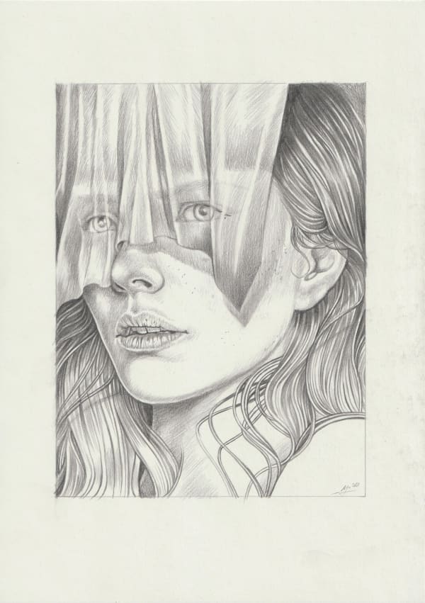 Martine Johanna, The Veil (drawing), 2021