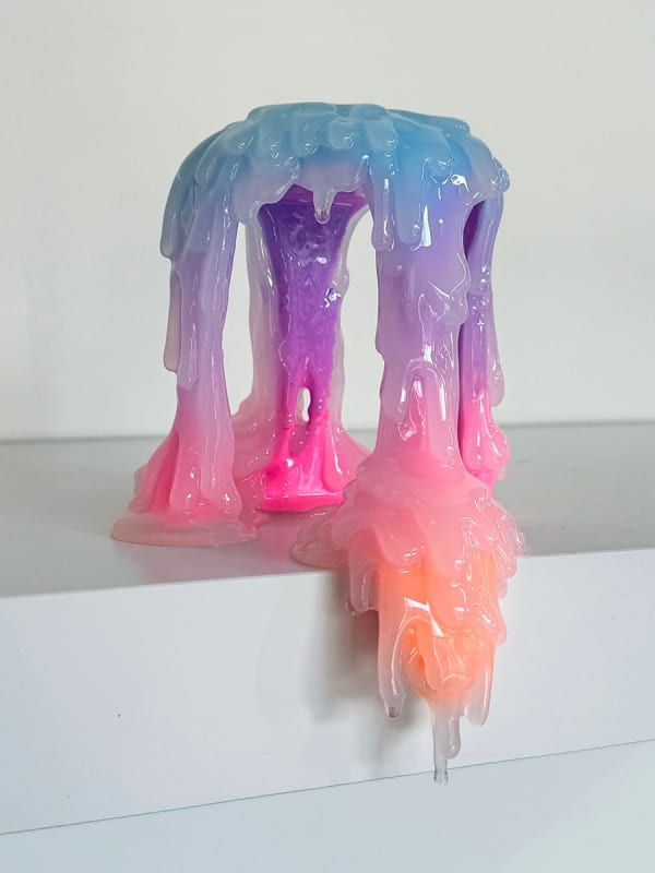 abstract brightly colored dripping sculpture by Dan Lam